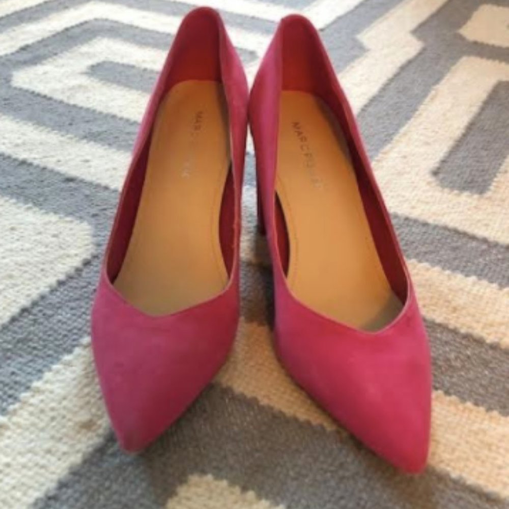Marc Fisher Hot Pink Suede Block Heels